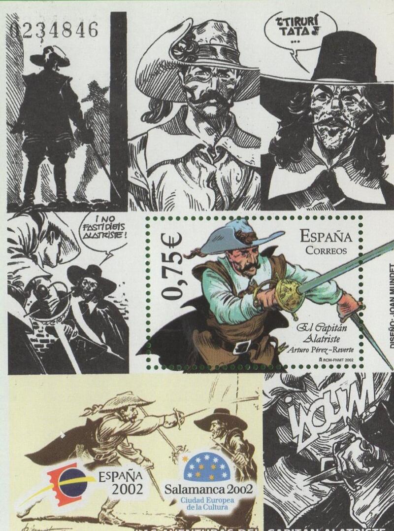 Foglietti Spagna Anno 2002 ESPANA 02 Esposizione filatelica internazionale giovanile Salamanca Terza serie (BF 119-125)