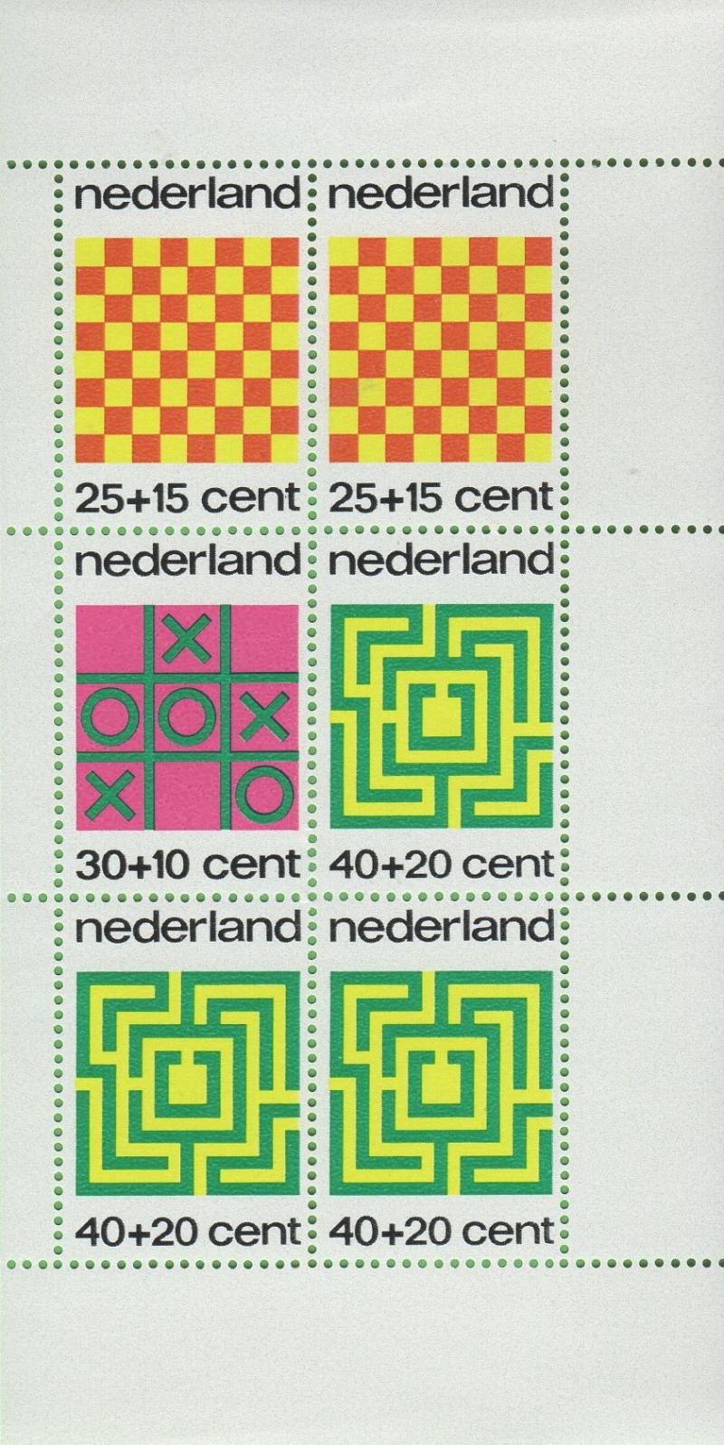 Foglietto Olanda Anno 1973 Pro Infanzia Giuochi (BF 12)