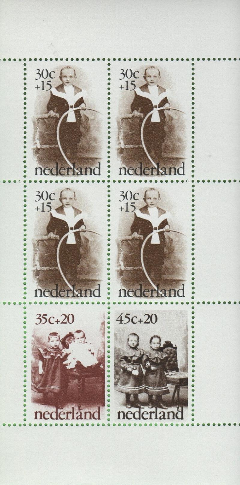 Foglietto Olanda Anno 1974 Cinquantenario delle emissioni Pro Infanzia Antiche fotografie (BF 13)