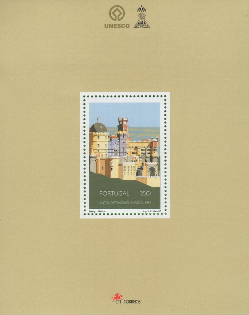 Foglietto Portogallo Anno 1997 UNESCO Patrimonio mondiale La città di Sintra (BF 134)