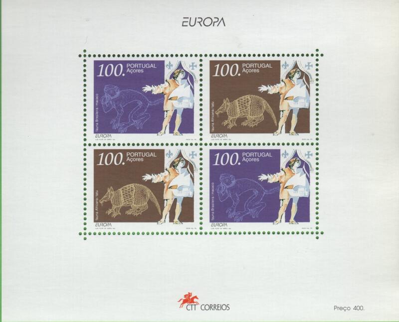 Foglietto Azzorre Anno 1994 Europa L’Europa e le scoperte (BF 14)