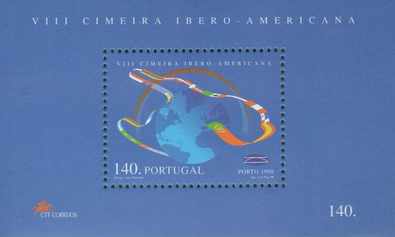 Foglietto Portogallo Anno 1998 Ottavo congresso ibero-americano dei Capi di stato e di governo (BF 144)