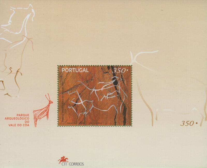 Foglietto Portogallo Anno 1998 Parco archeologico nazionale della Vale do Coa (BF 145)