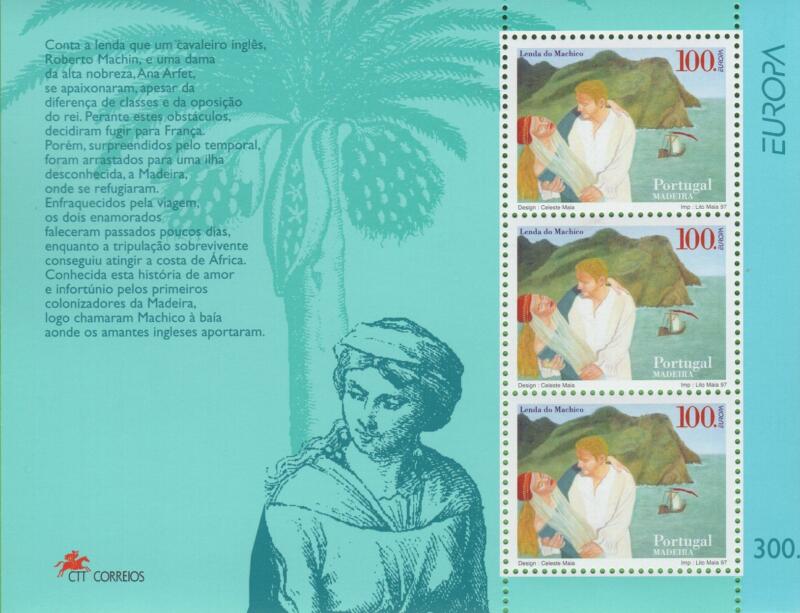 Foglietto Madera Anno 1987 Europa Storie e leggende (BF 16)