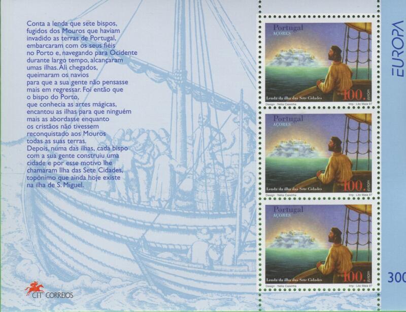 Foglietto Azzorre Anno 1997 Europa Storie e leggende (BF 17)
