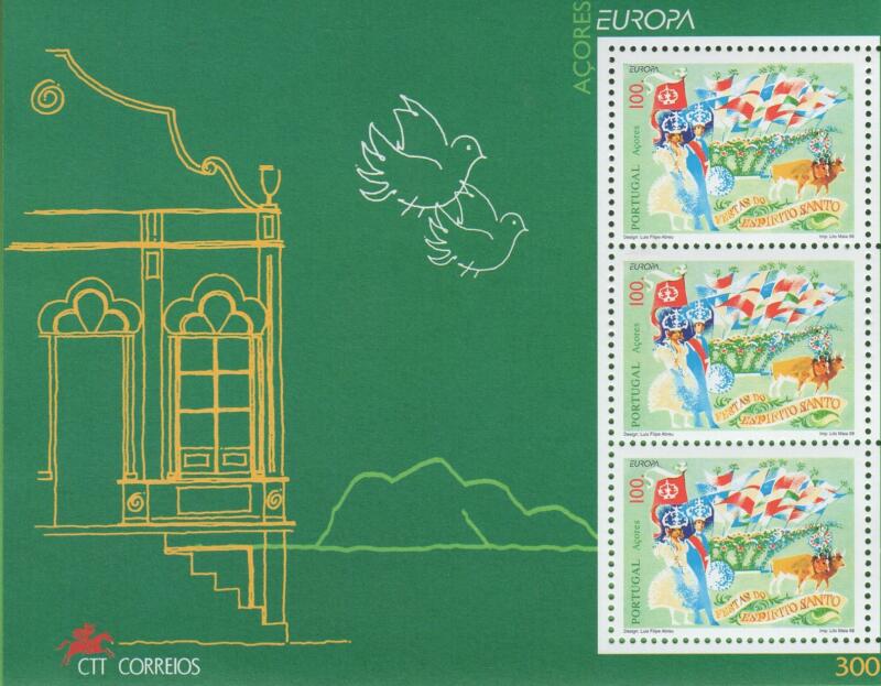 Foglietto Azzorre Anno 1998 Europa Festival e feste nazionali (BF 18)