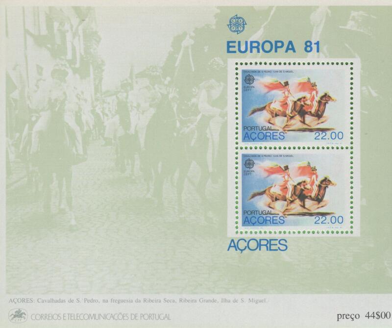 Foglietto Azzorre Anno 1981 Europa Folklore (BF 2)