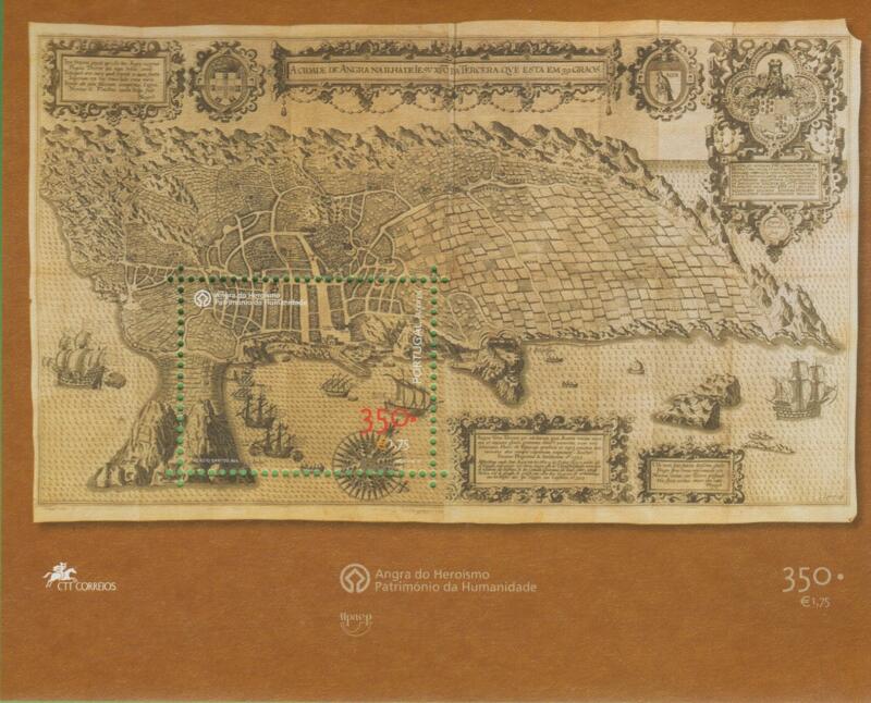 Foglietto Azzorre Anno 2001 Patrimonio mondiale Angra do Heroismo (BF 22)