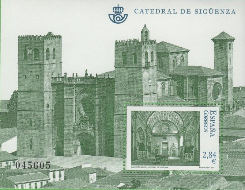 Foglietto Spagna Anno 2011 Cattedrali Quarta serie Siguenza (BF 220)