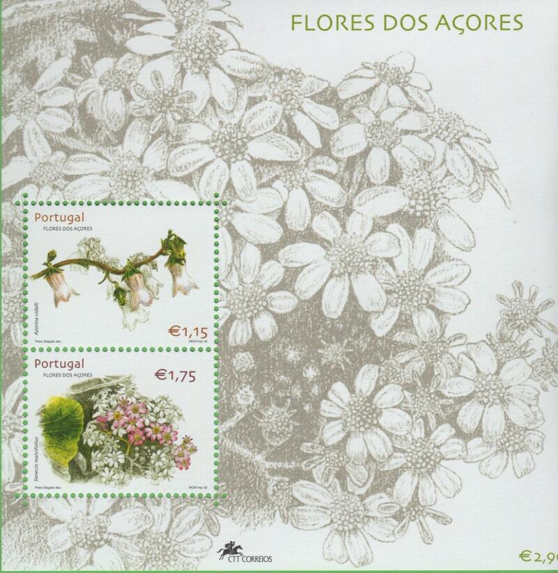 Foglietto Azzorre Anno 2002 Flora Fiori delle Azzorre (BF 24)