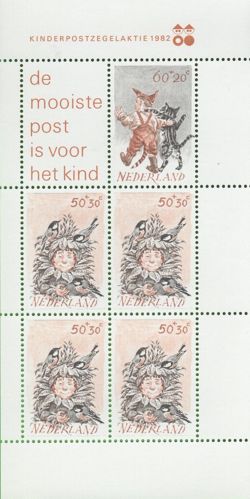 Foglietto Olanda Anno 1982 Pro Infanzia Bimbi e animali (BF 24)