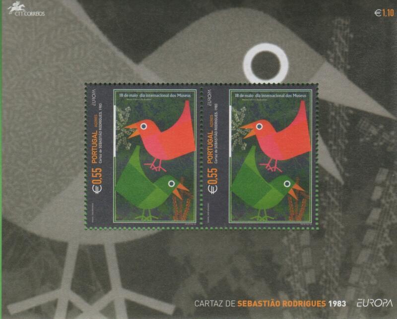 Foglietto Azzorre Anno 2003 Europa L’arte del manifesto (BF 25)