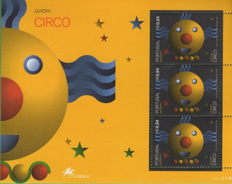 Foglietto Madera Anno 2002 Europa Il circo (BF 25)