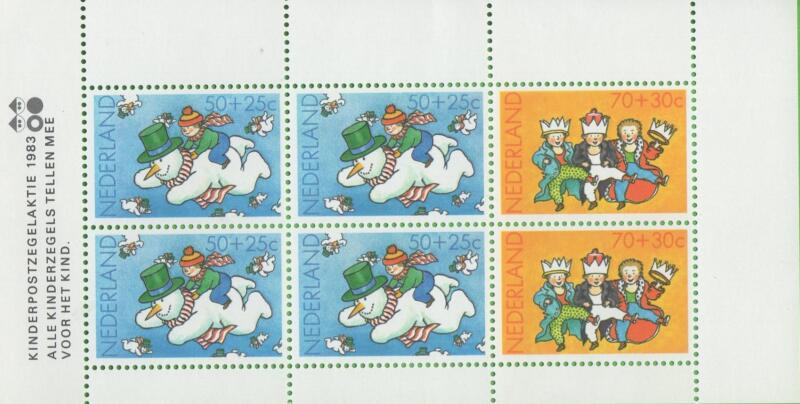 Foglietto Olanda Anno 1983 Pro Infanzia Natale e i bambini (BF 25)