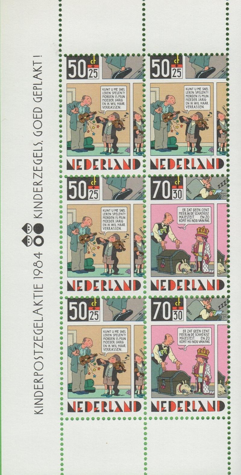 Foglietto Olanda Anno 1984 Pro Infanzia I bambini protagonisti dei fumetti (BF 27)