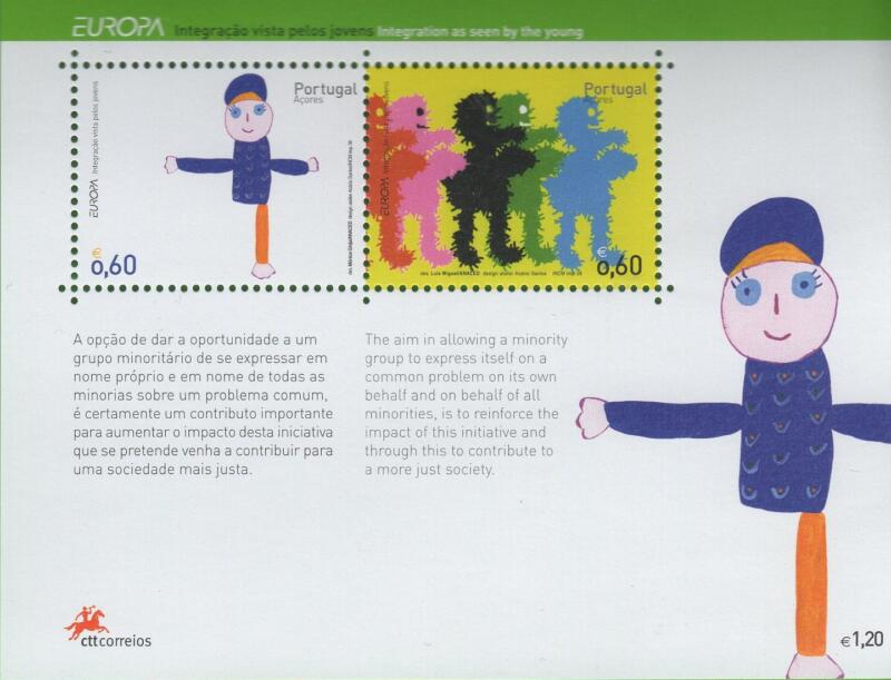 Foglietto Azzorre Anno 2006 Europa L’integrazione vista dai giovani (BF 30)
