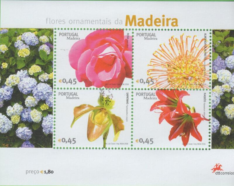 Foglietto Madera Anno 2006 Fiori ornamentali di Madera (BF 32-33)