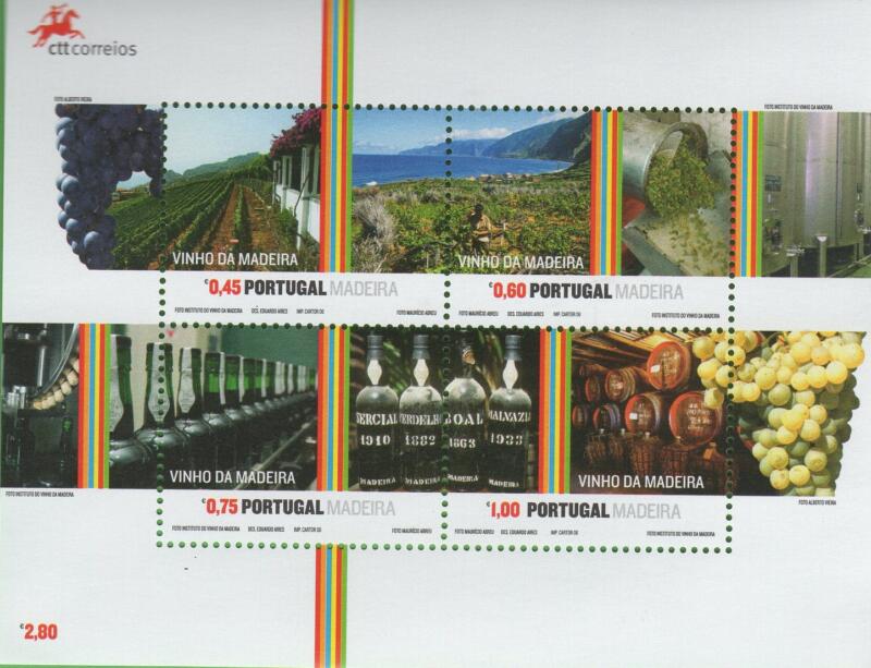 Foglietto Madera Anno 2006 Viticoltura a Madera (BF 35)