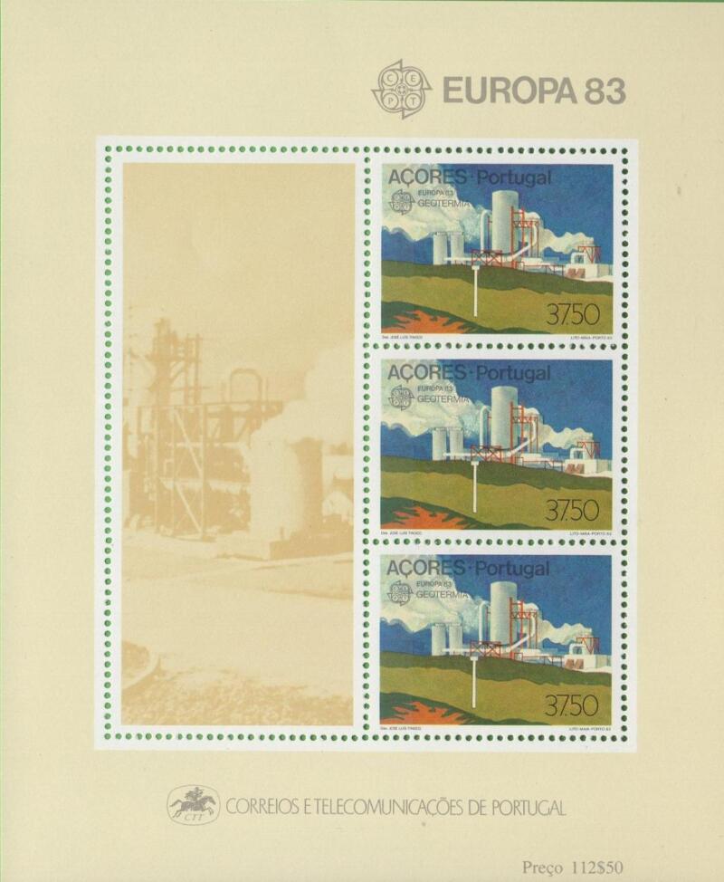 Foglietto Azzorre Anno 1983 Europa Le grandi opere del genio umano (BF 4)