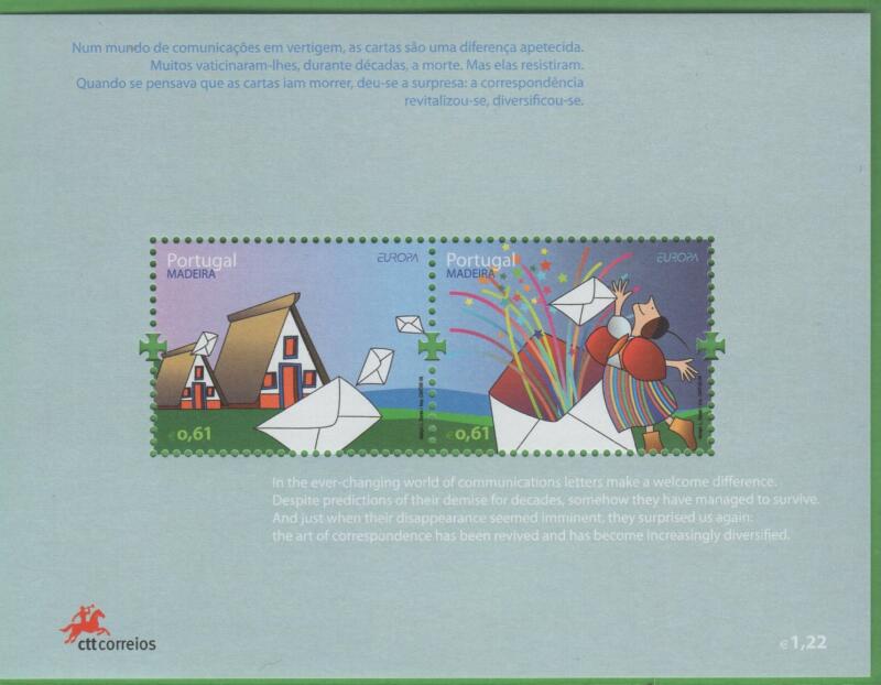 Foglietto Madera Anno 2008 Europa La lettera (BF 41)