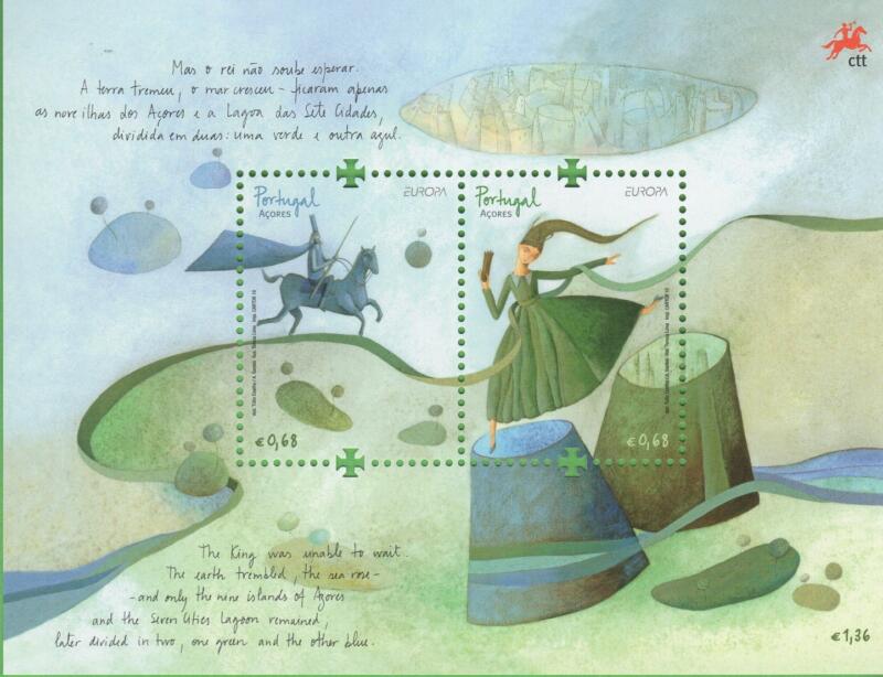 Foglietto Azzorre Anno 2010 Europa Libri per l’infanzia (BF 43)