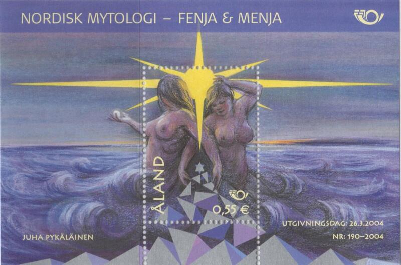 Foglietto Aland Anno 2004 NORDEN Mitologia nordica Prima serie