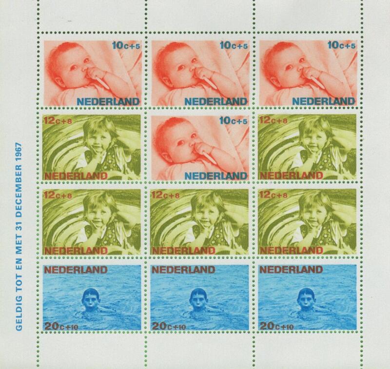 Foglietto Olanda Anno 1966 Pro Infanzia Bimbi nelle varie età (BF 5)