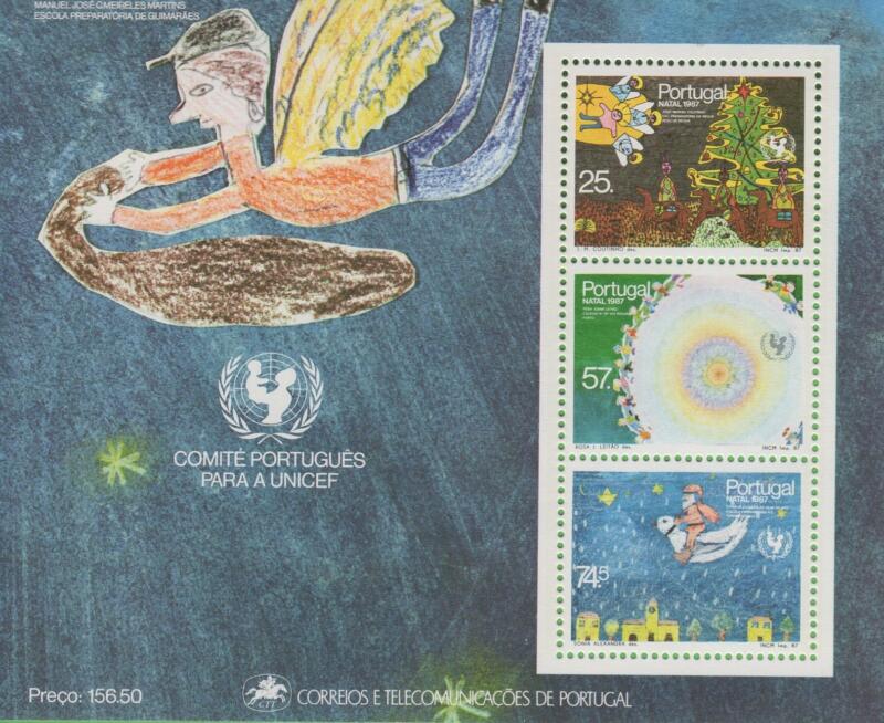 Foglietto Portogallo Anno 1987 Natale (BF 57)