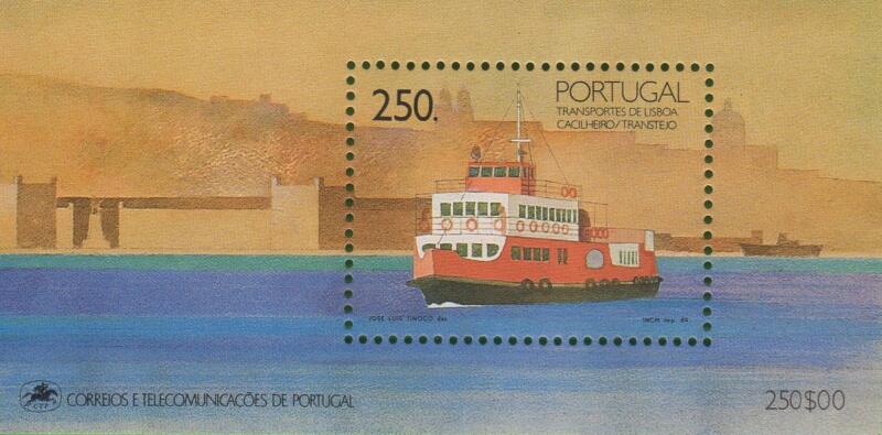 Foglietto Portogallo Anno 1989 Mezzi di trasporto tipici di Lisbona (BF 66)