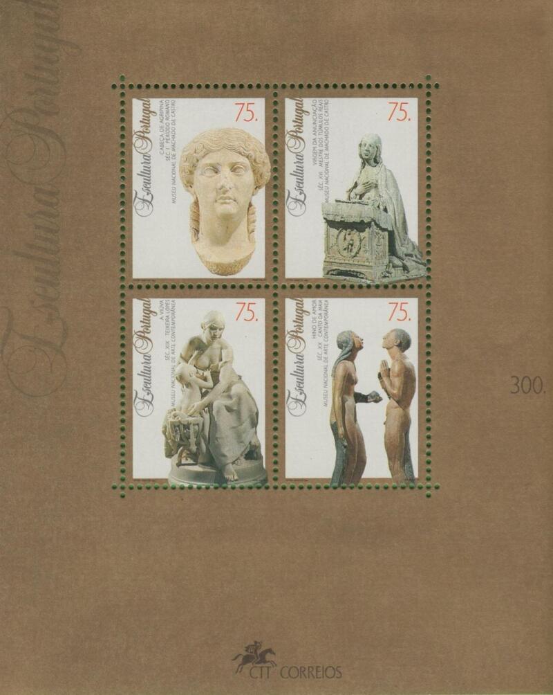 Foglietto Portogallo Anno 1993 Sculture portoghesi Prima serie (BF 96)