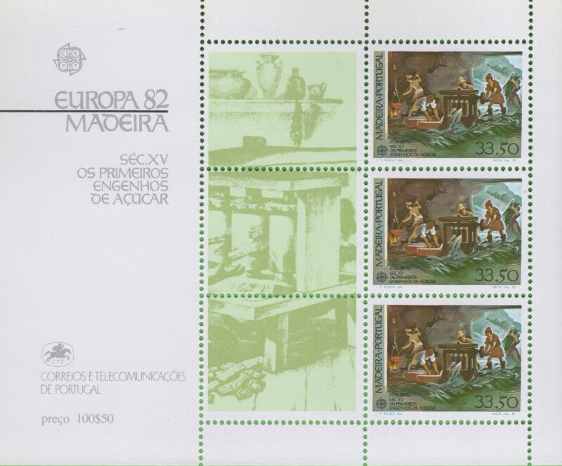 Foglietto Madera Anno 1982 Europa Avvenimenti storici (BF 3)