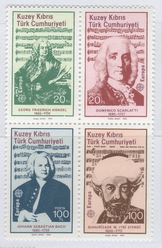 Francobolli Cipro Turca Anno 1985 Europa Anno europeo della musica