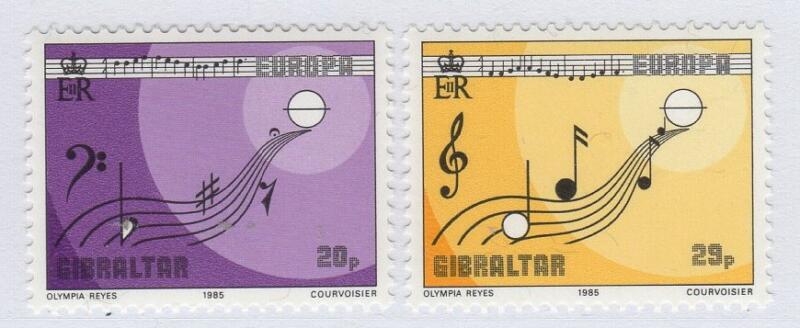 Francobolli Gibilterra Anno 1985 Europa Anno europeo della musica