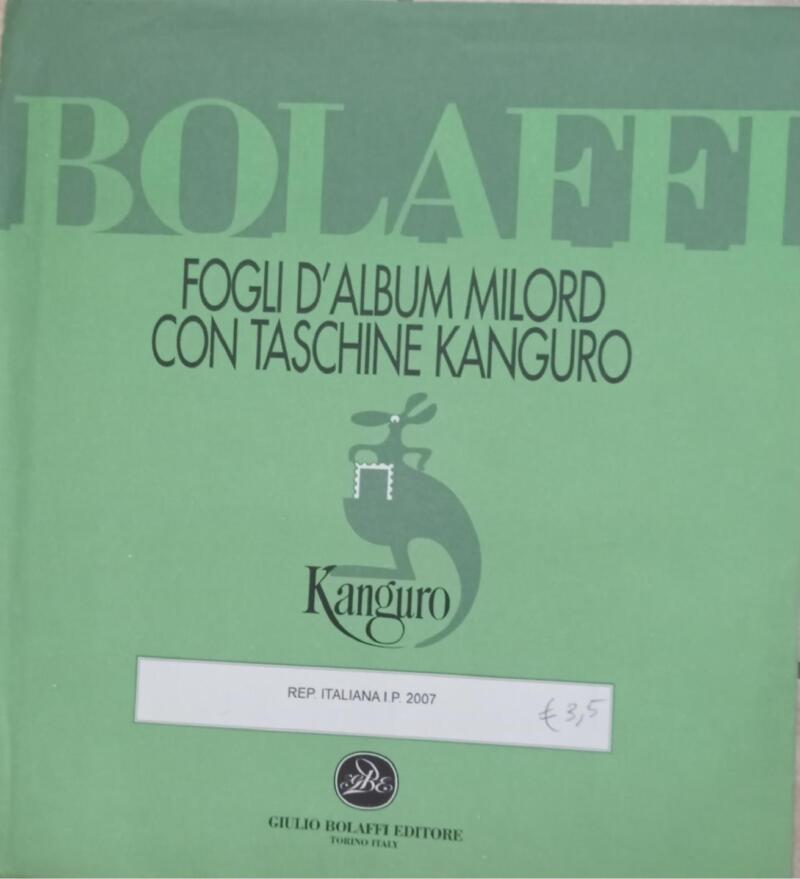 Fogli d'album Milord Bolaffi Italia Repubblica Interi Postali 2007