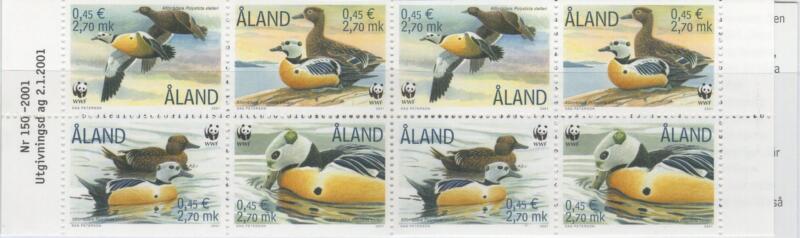 Libretto Aland Anno 2001 WWF Protezione della natura Anatra pezzata