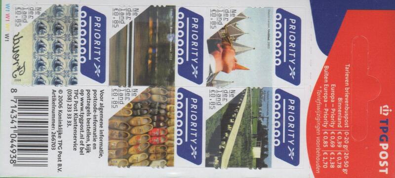 Libretto Olanda Anno 2006 I Paesi Bassi visti da artisti olandesi Autoadesivi (Lb 2356)