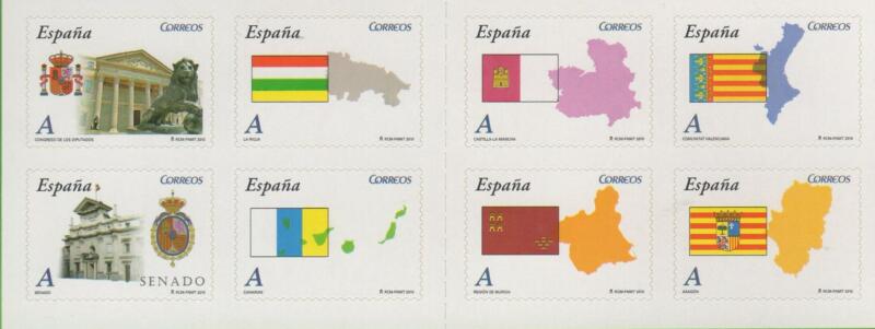 Libretto Spagna Anno 2010 Autonomie locali Prima serie Autoadesivi (Lb 4200)