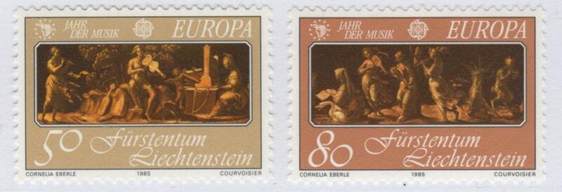 Francobolli Liechtenstein Anno 1985 Europa Anno europeo della musica