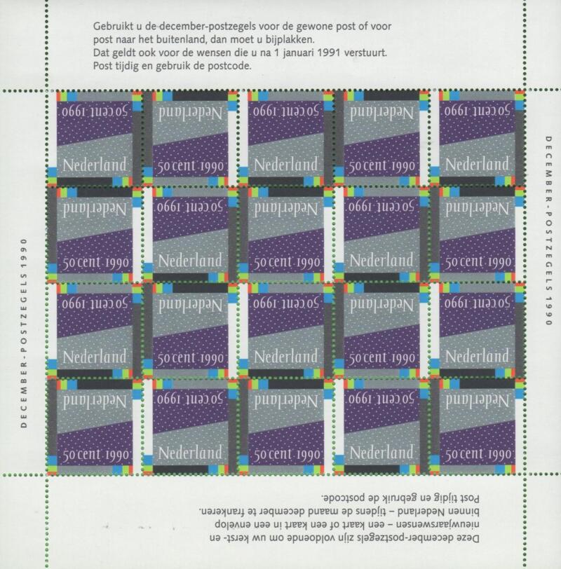 Minifoglio Olanda Anno 1990 Natale e nuovo anno (MF 1365)