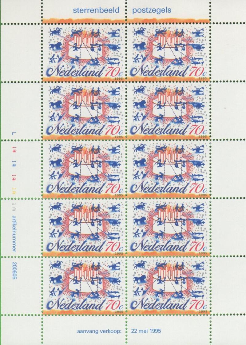 Minifoglio Olanda Anno 1995 Francobollo augurale (MF 1516)