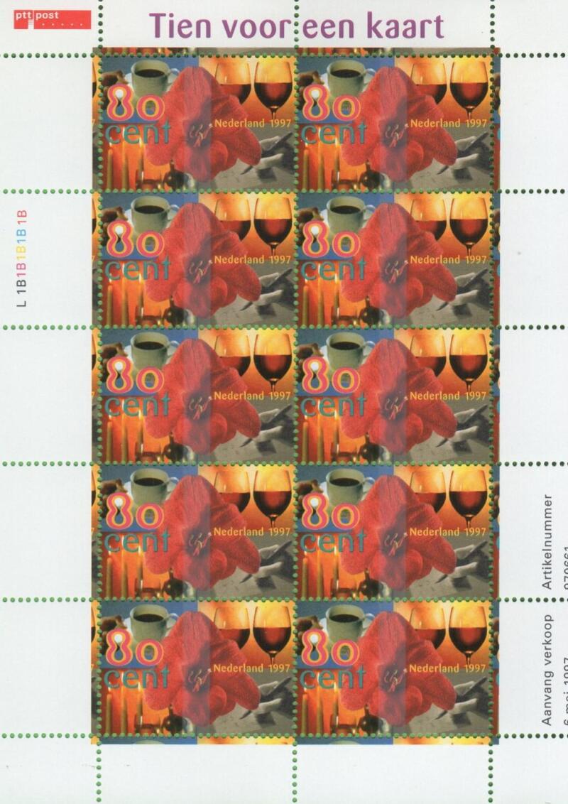 Minifogli Olanda Anno 1997 Francobolli augurali (MF 1586-1587)