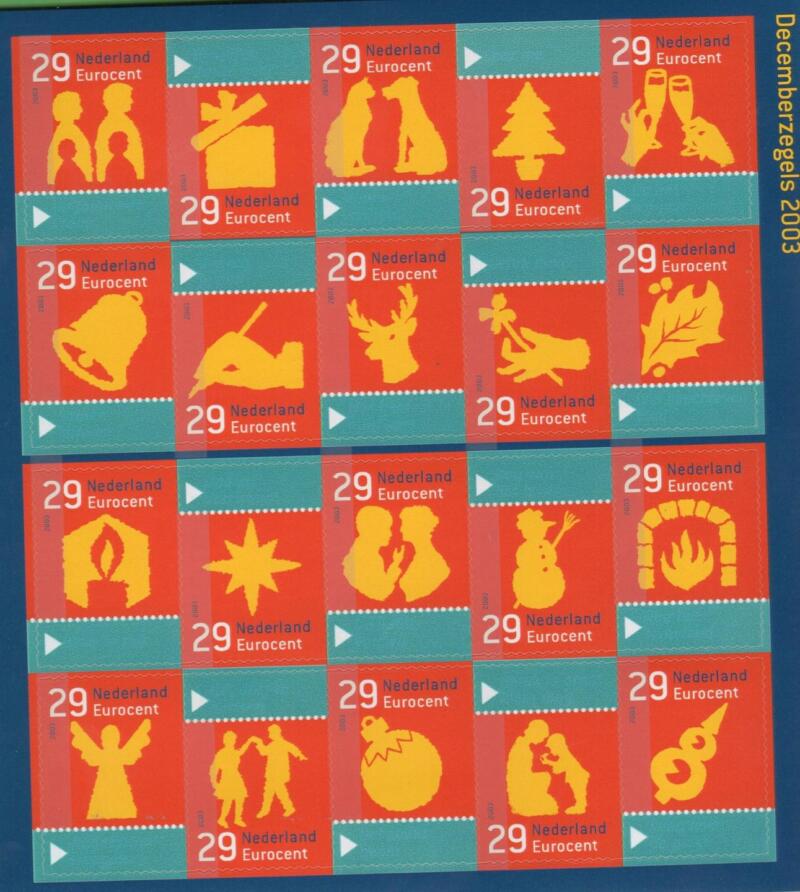 Minifoglio Olanda Anno 2003 Natale Autoadesivi (MF 2128-2147)