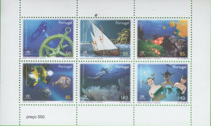 Minifoglio Portogallo Anno 1998 Expo 98 Gli oceani un patrimonio per il futuro (MF 2234)