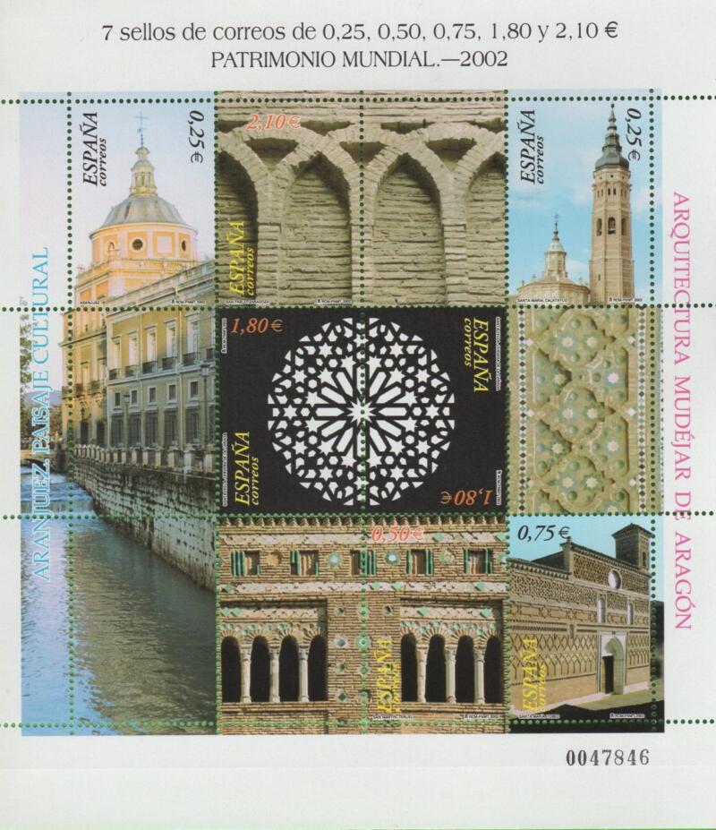 Minifoglio Spagna Anno 2002 UNESCO Patrimonio mondiale dell’umanità (MF 3518)