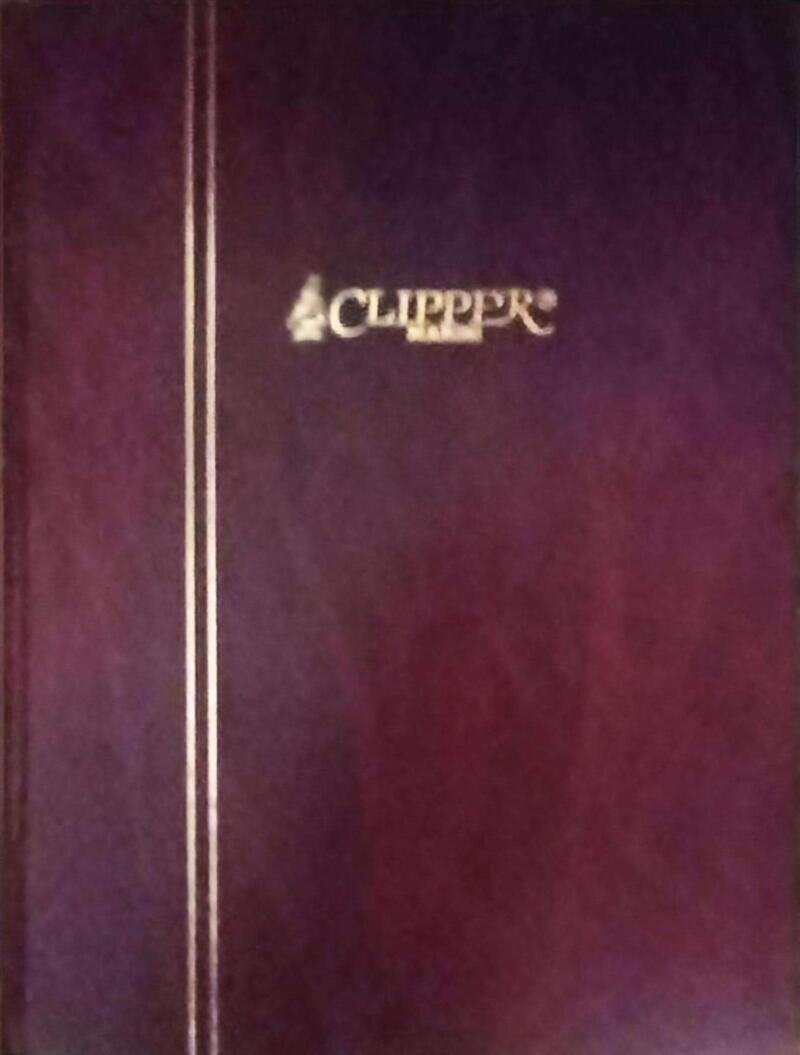 Classificatore Clipper Marini 24 pagine a fondo bianco senza divisione colore marrone