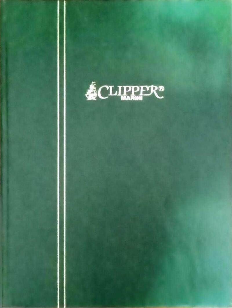 Classificatore Clipper Marini 32 pagine a fondo nero senza divisione colore verde