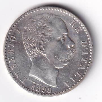 Moneta Italia Regno Umberto I Anno 1898 Lire 2