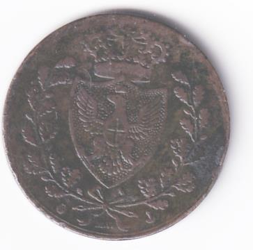 Moneta Regno di Sardegna CENTESIMI 5 Genova Anno 1826 Carlo Felice
