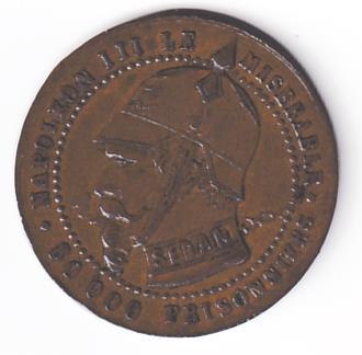 Medaglia NAPOLEONE III LE MISERABLE 80.000 PRISIONIERS VAMPIRE FRANCAIS 2 DEC.BRE 1851 – 2 SEP.BRE 1870