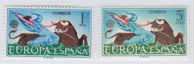 Francobolli Spagna Anno 1966 Europa Allegoria del Ratto d’Europa di Zeus